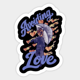Avoiding Love - Funny Introvert Sticker